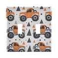thumbnail image 2 of 3 Gang Light Switch Cover Plate Hand Paint Monster Truck Wall Plate Decorate Electrical Outlet Cover Plates 4.56”x4.48”, 2 of 8