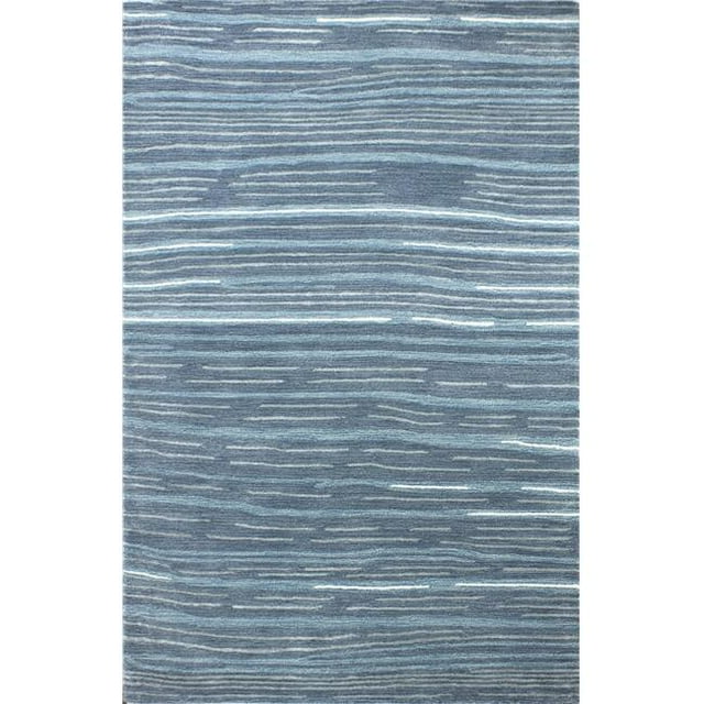 Bashian R129-SLA-6X9-HG356 Greenwich Collection Geometric Contemporary Wool & Viscose Hand Tufted Area Rug, Slate - 5 ft. 6 in. x 8 ft. 6 in.