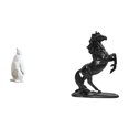 thumbnail image 1 of Figura decorativa de pingüino y caballo, pieza de colección, adorno artesanal, estatua de animal de resina para inauguración de casa, mesa, bar, dormi, 1 of 8