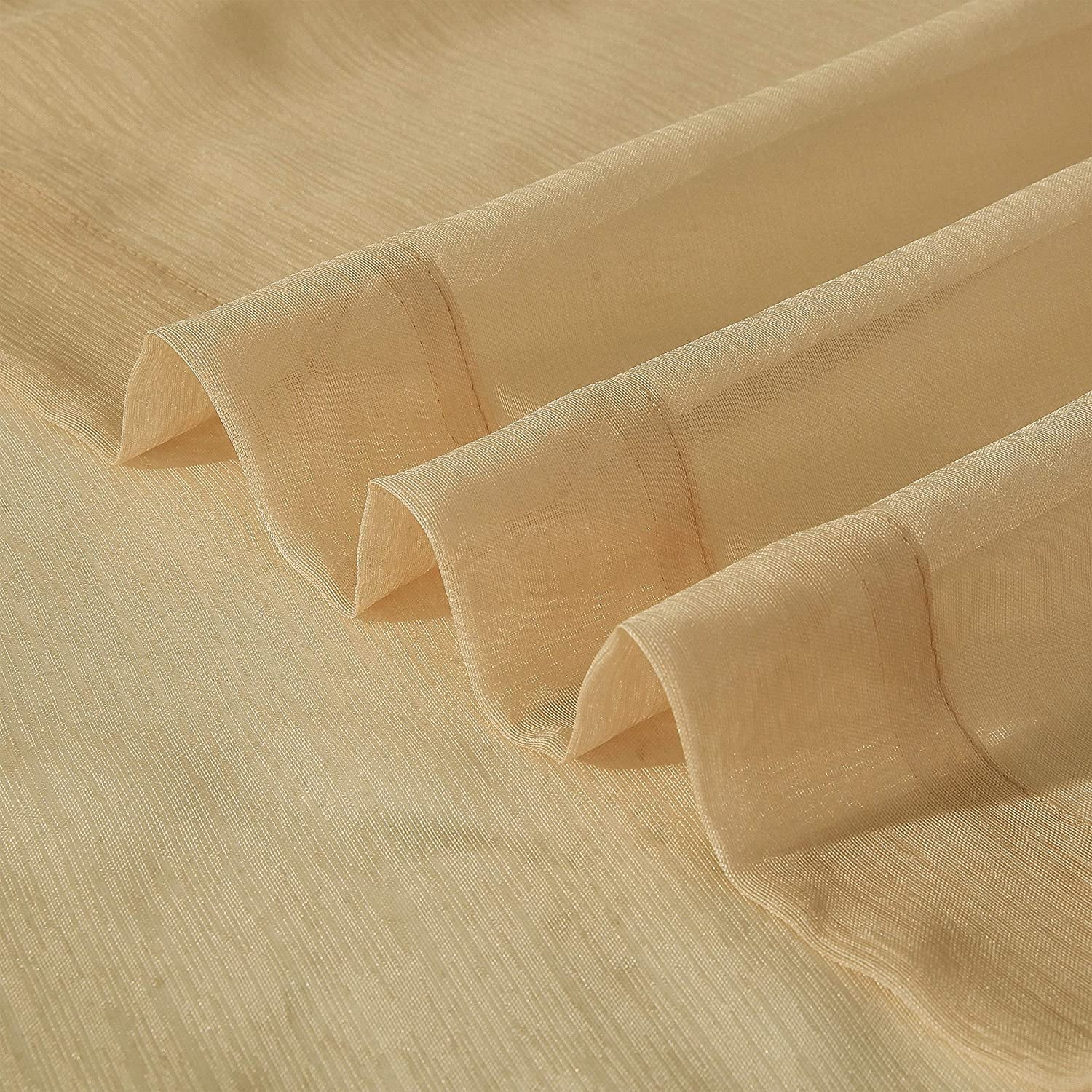 Dainty Home Malibu Textured Semi-Sheer Grommet Top Curtain Panel Pair, 108" x 84" In Coffee