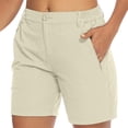 thumbnail image 1 of Neewe Women's Lightweight Hiking Cargo Elastic Waist Shorts Athletic Shorts Camping Travel Golf Zipper Pockets, 1 of 8