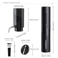 thumbnail image 2 of TFixol 4-in-1 USB Rechargeable Electric Wine Opener Set with Aerator, Foil Cutter, and Vacuum Stopper - Portable for Home, Travel, and Gifting - Black, 2 of 6