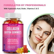 Collagen Vitamin Gummies With Biotin,Zinc for Hair, Skin, Nails, Immune Support -60Ct(2 Pack)