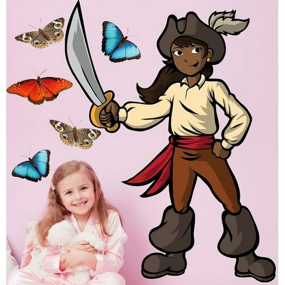 Wallhogs Winn Pirate Girl I Cutout Wall Decal