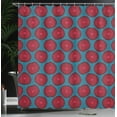 thumbnail image 3 of Ambesonne Pop Culture Shower Curtain, Floral Circular Pattern, 69"Wx75"L, Sea Blue and Pale Maroon, 3 of 4