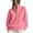 Pink, variant on CFLVAEK Half Zip Sweatshirt for Women Solid Color Lapel Workout Sweatshirts Casual Long Sleeve Fall Pullovers Gray XL