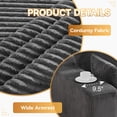 thumbnail image 5 of Aukfa 115" Cloud Sectional Sofa U Shape Modular Boneless Couch for Living Room, 2 Ottoman&Pillows, Corduroy, Gray, 5 of 10