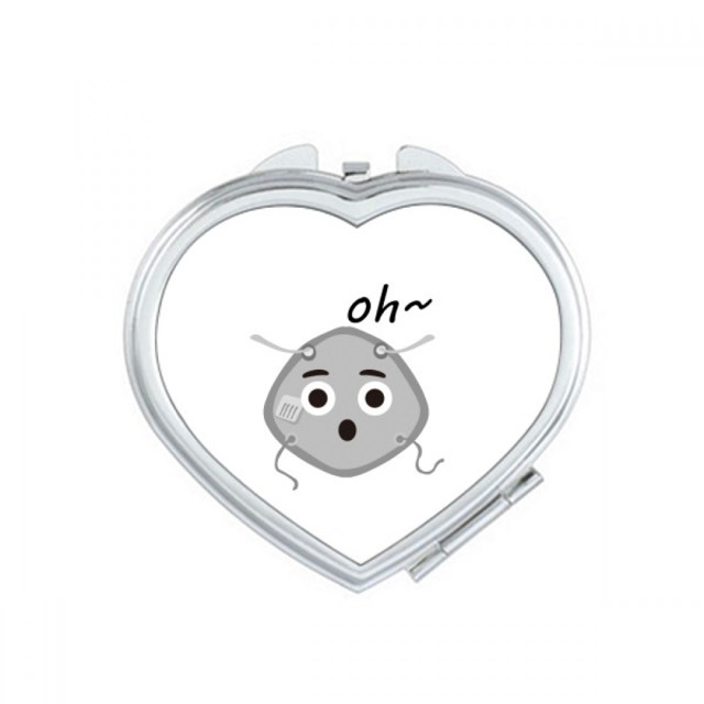 Surprised Shocked Head Expression Mirror Travel Magnification Portable Handheld Pocket Makeup