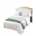 thumbnail image 2 of Xipuska Country Mist Forest Bed Runners for Queen Size Bed, Decorative Bed Throws for Foot of Bed, Simple Watercolor Trees Landscape Bed Runner Sofa Throw Bedding Scarf Protector Slipcover, 2 of 6