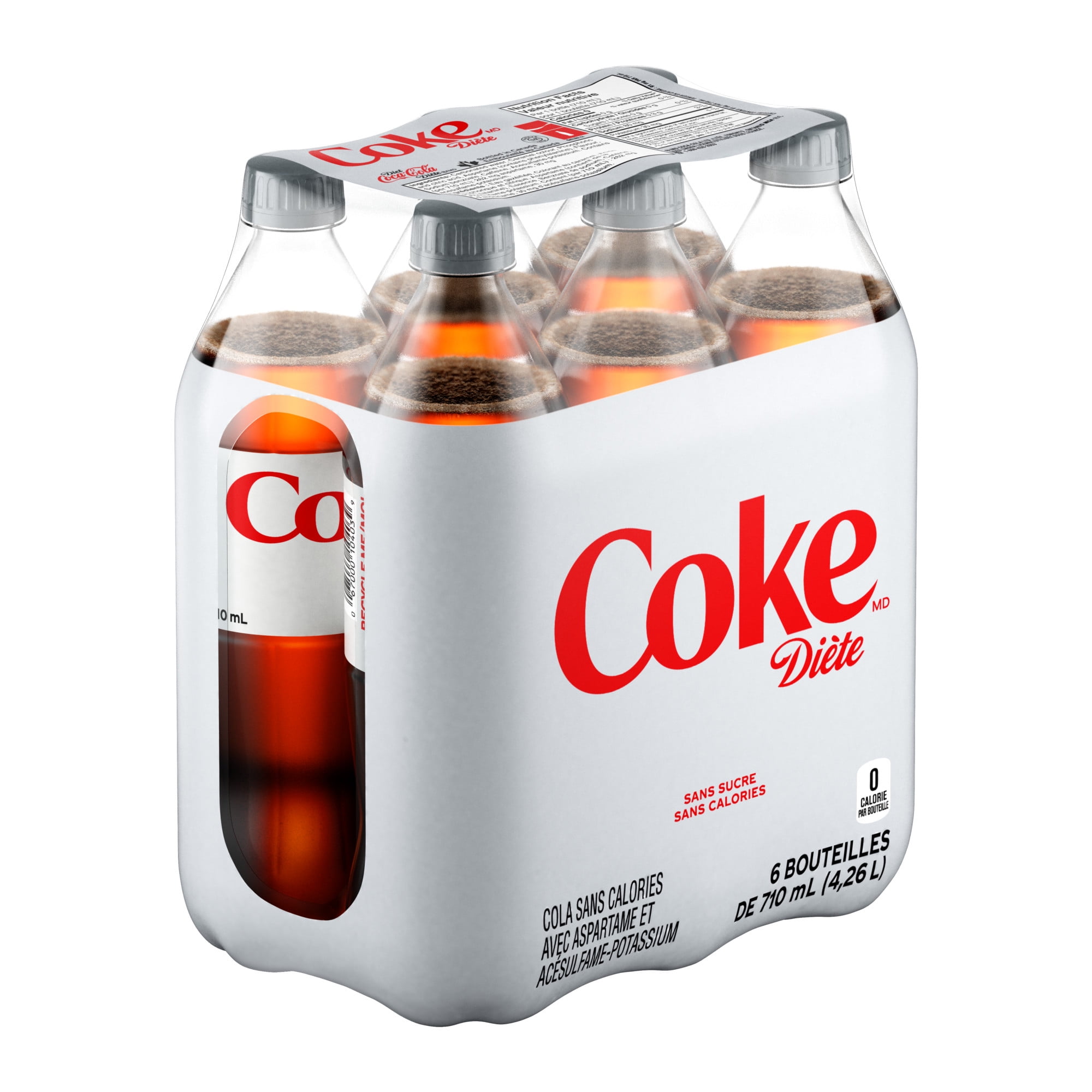 Coke Diète Bouteilles, 710 mL, 6 Pack 6 x 710 mL