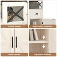 thumbnail image 6 of Farmhouse Storage Cabinet with Doors and Drawers, Freestanding Kitchen Pantry Cabinet Sideboard, White, 6 of 12