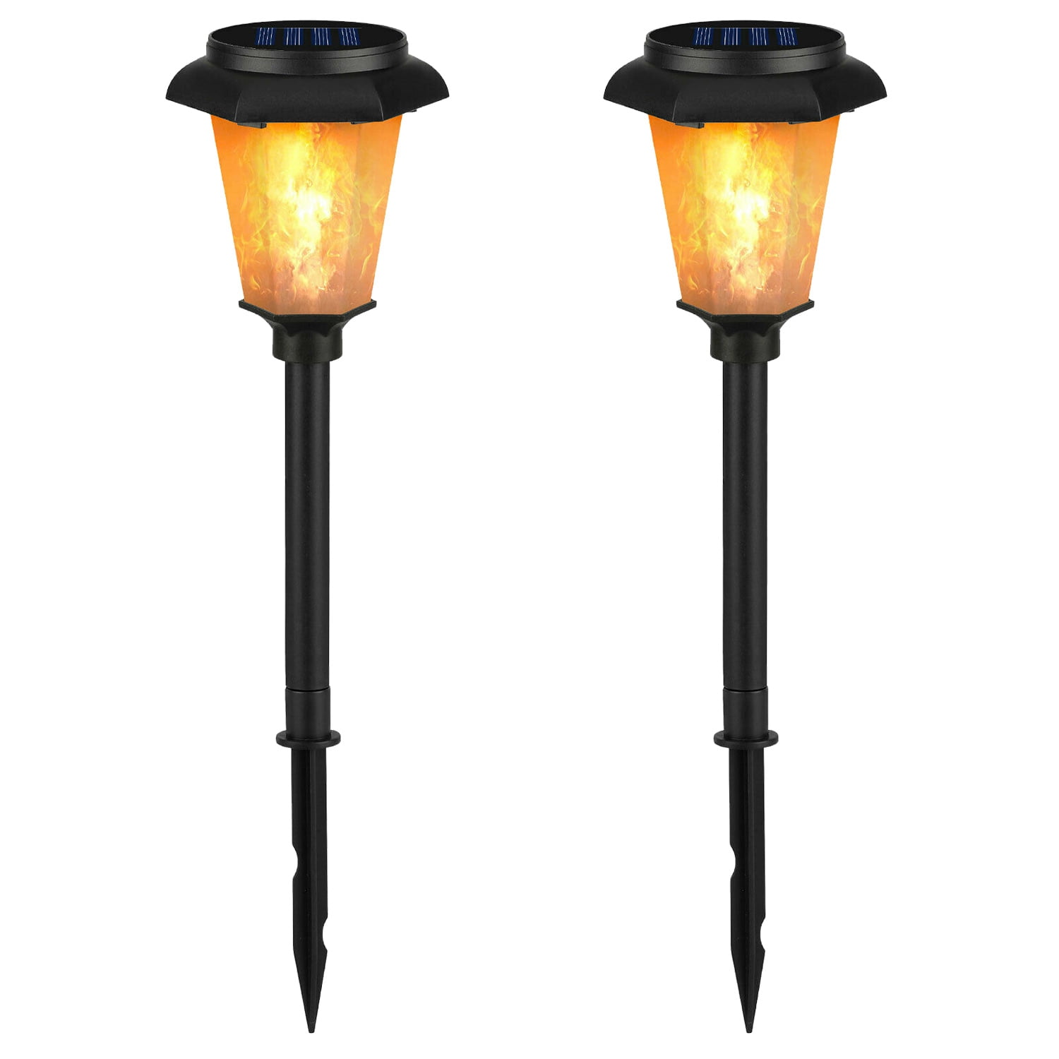 solar flame stake light