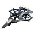 thumbnail image 3 of Avión de control remoto,Avión de control remoto Jet de control remoto,Avión de combate RC de juguete volador para exteriores,Planeador de pasatiempo con luces de Batería Azul Tres, 3 of 9