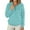 Sky Blue, variant on XIAONU Womens Hoodies Waffle Knit Button V-Neck Hooded Sweatshirt Solid Color Long-Sleeve Drawstring Hoodie With Pockets