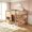 Light Natural, variant on AUU Twin Size Wooden Loft Bed with Sliding Chalkboard Panel, Built-in Bookshelf & Safety Guardrails – Space-Saving Elevated Bed Frame for Bedroom, Studio, or Multi-Purpose Room
