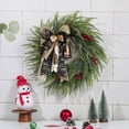 thumbnail image 2 of Qocolhg Christmas Wreaths Garland for Front Door Round Gift Indoor Outdoor Party Wall Hanging Ornament Artificial Wreath for Window, Christmas Decorations Clearance, 2 of 4