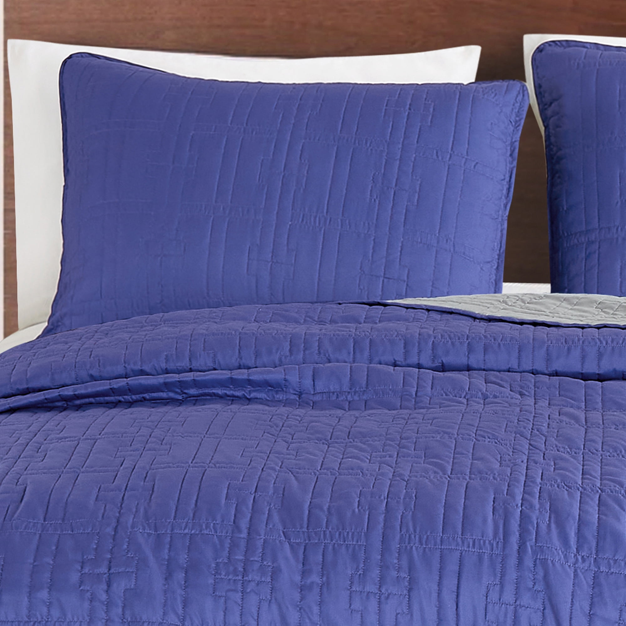 Evjk 3-Piece Decorative Lightweight Bedspread Set – Soft, Microfiber with Elegant Solid, Queen