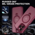 thumbnail image 6 of Phone Case for iPhone 12 Pro Max 6.7 inches, 360° Rotatable Magnetic Ring Stand [Compatible with MagSafe] [Military Grade Protection] Shockproof Phone Covers for Women Men(Red), 6 of 9