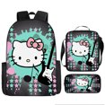 thumbnail image 1 of New cartoon Hello Kitty school bag three-piece set for primary and secondary school students, 1 of 1