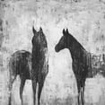 thumbnail image 2 of Atelier B Art Studio 26x26 White Modern Wood Framed Museum Art Print Titled - BLACK AND WHITE HORSES, 2 of 4