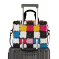 thumbnail image 2 of FORMRS 16" Laptop Bag Carrying Sleeve Case with Handle Travel Shoulder Briefcase, White Checkered Pattern, 2 of 8