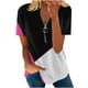 thumbnail image 1 of Blusa de manga corta con cuello en V, informal, cómoda y elegante para mujer OAVQHLG3B Store  lin121212, 1 of 5