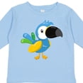 thumbnail image 4 of Inktastic Colorful Parrot, Tropical Parrot, Cute Parrot Boys or Girls Long Sleeve Toddler T-Shirt, 4 of 5