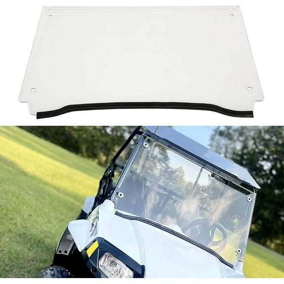 Kojem Front Full Clear Flip Windscreen Windshield for 2009-2021 POLARIS RZR 170 Scratch Resistant