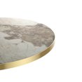 thumbnail image 4 of Round Modern Dining Table 31.5 Inches with Faux Marble Top Bistro Tulip Table for Kitchen Breakfast Nook Small Spaces Sturdy Metal Base Easy Assembly, 4 of 9