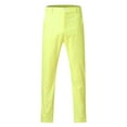 thumbnail image 3 of pxiakgy jeans for men men's casual solid pant trouser skinny pencil pants zipper elastic waist straight pants fashion casual trousers men casual pants yellow + xxl, 3 of 8