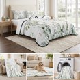 thumbnail image 6 of Twin XL Quilt Set 68''x98'', Sage Green Trees Lightweight Summer Bedspread Coverlet Set with 2 Pillow Shams, Green Eucalyptus Leaves Breathable All Season Quilt Bedding for Dorm/Guest Room, 6 of 9