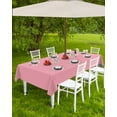 thumbnail image 4 of nqOlkjepod Pink Outdoor Tablecloth with Umbrella Hole & Zipper, Pure Pink Rectangle Table Cover 60x84 Inch, Dining Waterproof Table Cloth Protector for Patio/Party/Picnic, 4 of 7