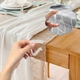 thumbnail image 4 of JilgTeok 4PCs Tablecloth Clips Clear Plastic Table Cloth Hold Clips Outdoor Picnic Tablecloth Clips for Home Wedding Party Indoor Outdoor Events, 4 of 5
