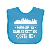 Inktastic Kansas City Missouri Loves Me Skyline Boys or Girls Baby Bib