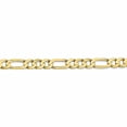 thumbnail image 3 of 10K Yellow Gold 5.5mm Concave Open Figaro Chain (24 X 5.5) Made In South Africa 10lf140-24, 3 of 5