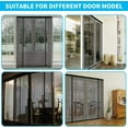 thumbnail image 5 of Magnetic Screen Mesh with Super Strong Magnets, Fiberglass Double Opening Net for Sliding Glass Doors, Large Patio and French Doors, Fit Size Up to 72 X 80 Inch, Black, 5 of 7
