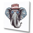 thumbnail image 2 of Designart "Grey Elephant With Hat" Animals Elephant Fashion Canvas Wall Art, 2 of 5