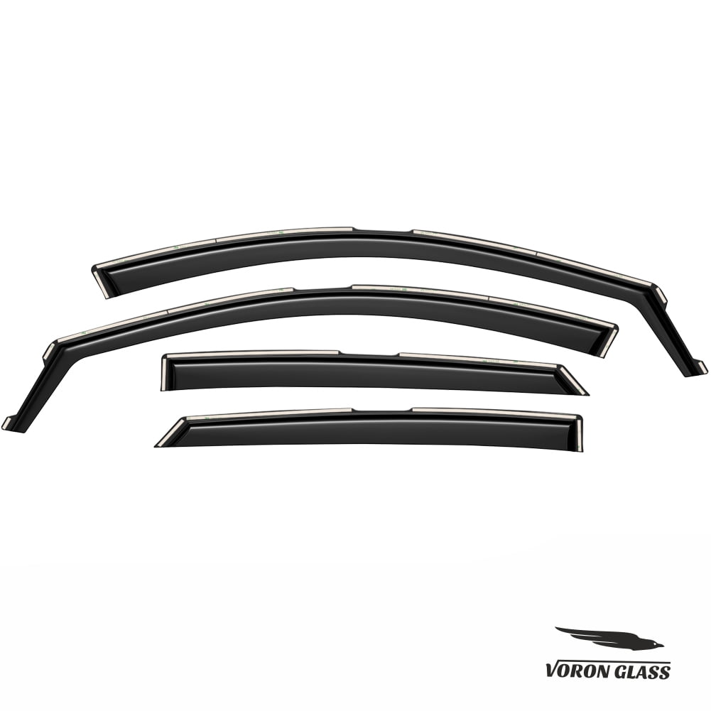 Voron Glass In-Channel Extra Durable Rain Guards for Hyundai Elantra 2021-2026, Window Deflectors, Vent Window Visors, 4 Pieces - 220225