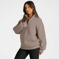 thumbnail image 4 of SUNBS Womens Oversized Sweatshirts Half Zip Pullover Fall Fashion Hoodies Loungwear Clothes, 4 of 8