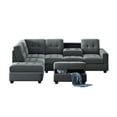 thumbnail image 5 of Orisfur. Sectional Sofa with Reversible Chaise Lounge, L-Shaped Couch with Storage Ottoman and Cup Holders, 5 of 9