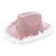 thumbnail image 4 of Sombrero de vaquero Yinane Sombrero de estilo occidental Rosado, 4 of 8