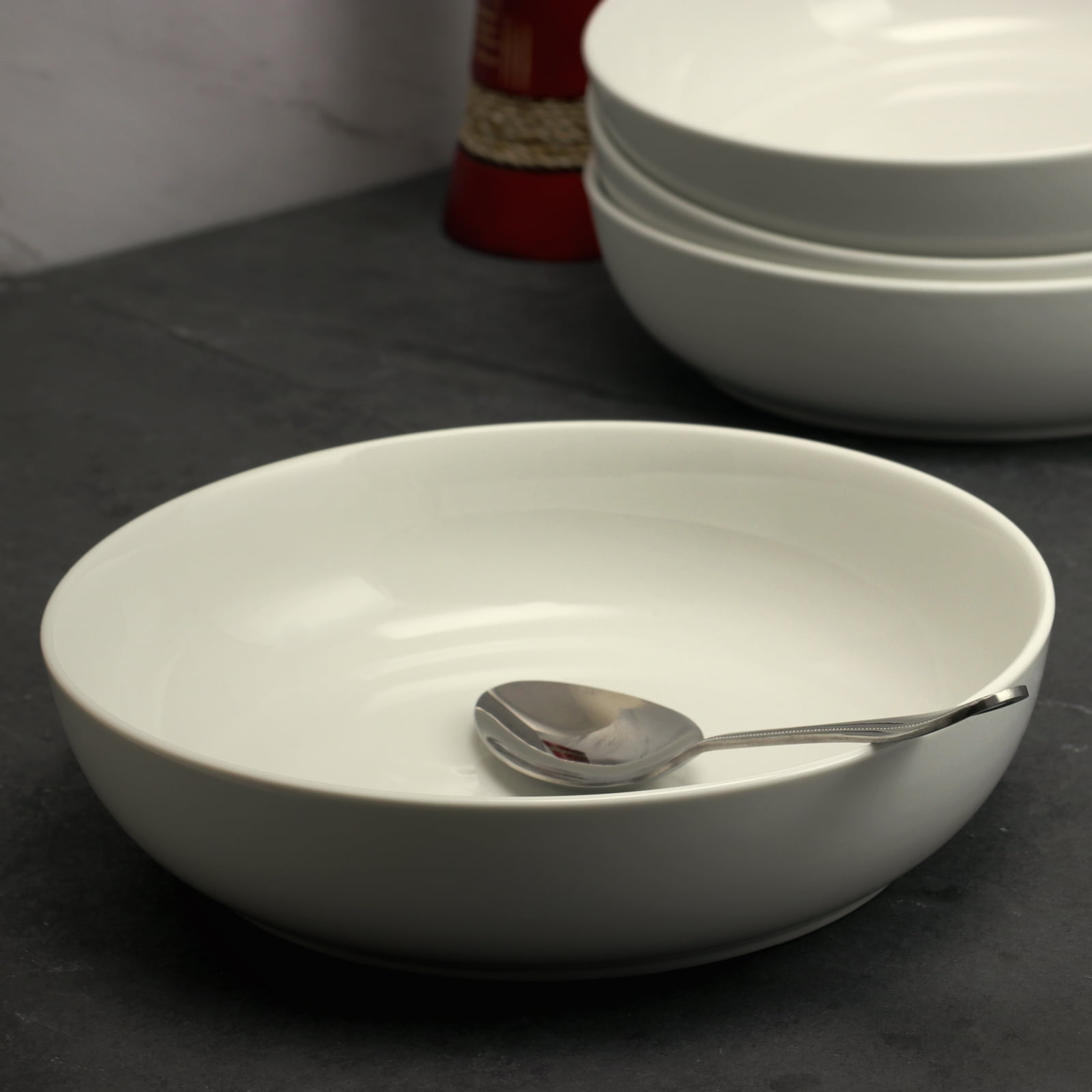 Gibson Home Zen Buffet 4-Piece Dinner Bowl Set - White