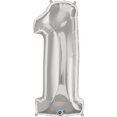 thumbnail image 3 of Qualatex 34 Inch  Silver Number Balloons (0-9), 3 of 10