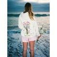thumbnail image 1 of Sudadera con capucha para mujer, talla europea, mangas con hombros caídos, roscada, marca Chasing Sunsets, XS-5X, nueva versión 2024, 1 of 5