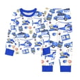 thumbnail image 4 of Toddler Kids Summer Two-Piece Outfit Crew Neck Long Sleeve Cartoon Graphic Print Tops Pants Casual Clothing Set Size 3-4T, 4 of 4