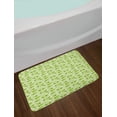 thumbnail image 2 of Ladybug Bath Mat, Ladybugs on Leaves with Abstract Dragonflies Seasonal Foliage, Plush Bathroom Decor Mat with Non Slip Backing, 29.5" X 17.5", Pale Green Vermilion, by Ambesonne, 2 of 2