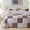 Patchwork-Brown, variant on Exclusivo Mezcla 3-Piece Patchwork Queen Size Comforter Set, Microfiber Bedding Down Alternative Comforter for All Seasons with 2 Pillow Shams, Brown