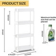 thumbnail image 3 of SOYO 4 Tier Slim Rolling Storage Cart Organizer, Mobile Shelving Unit Utility Cart Tower Rack for Kitchen Bathroom Laundry Narrow Places, White, 3 of 9