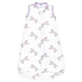 thumbnail image 3 of Hudson Baby Infant Girl Cotton Long-Sleeve Wearable Sleeping Bag, Sack, Blanket, Floral Unicorn Sleeveless, 12-18 Months, 3 of 4