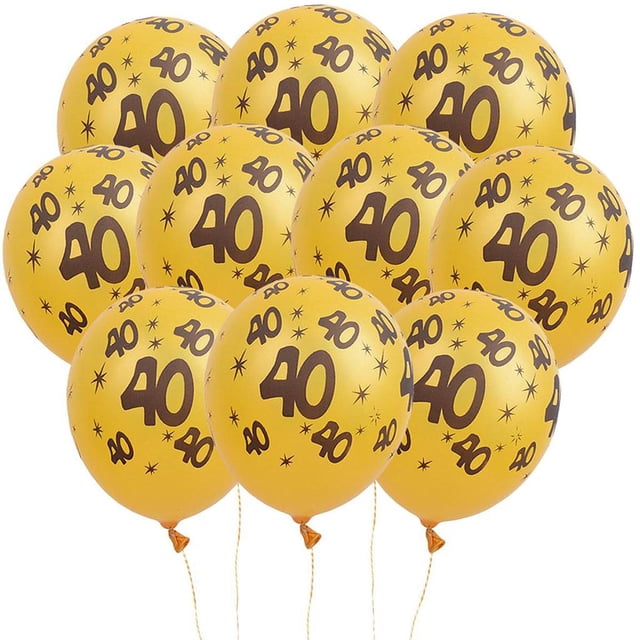 Globos de látex 10 en 1 con confeti para fiestas, bodas y adornos navideños 40_Golden